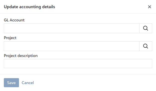 Update accounting details